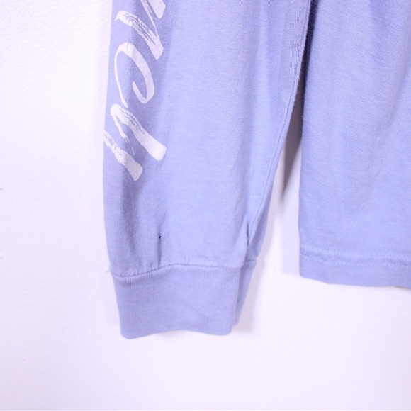 Comfort Colors Long Sleeve Tee Men’s M Light Blue Graphic Logo Shirt - Picture 9 of 14